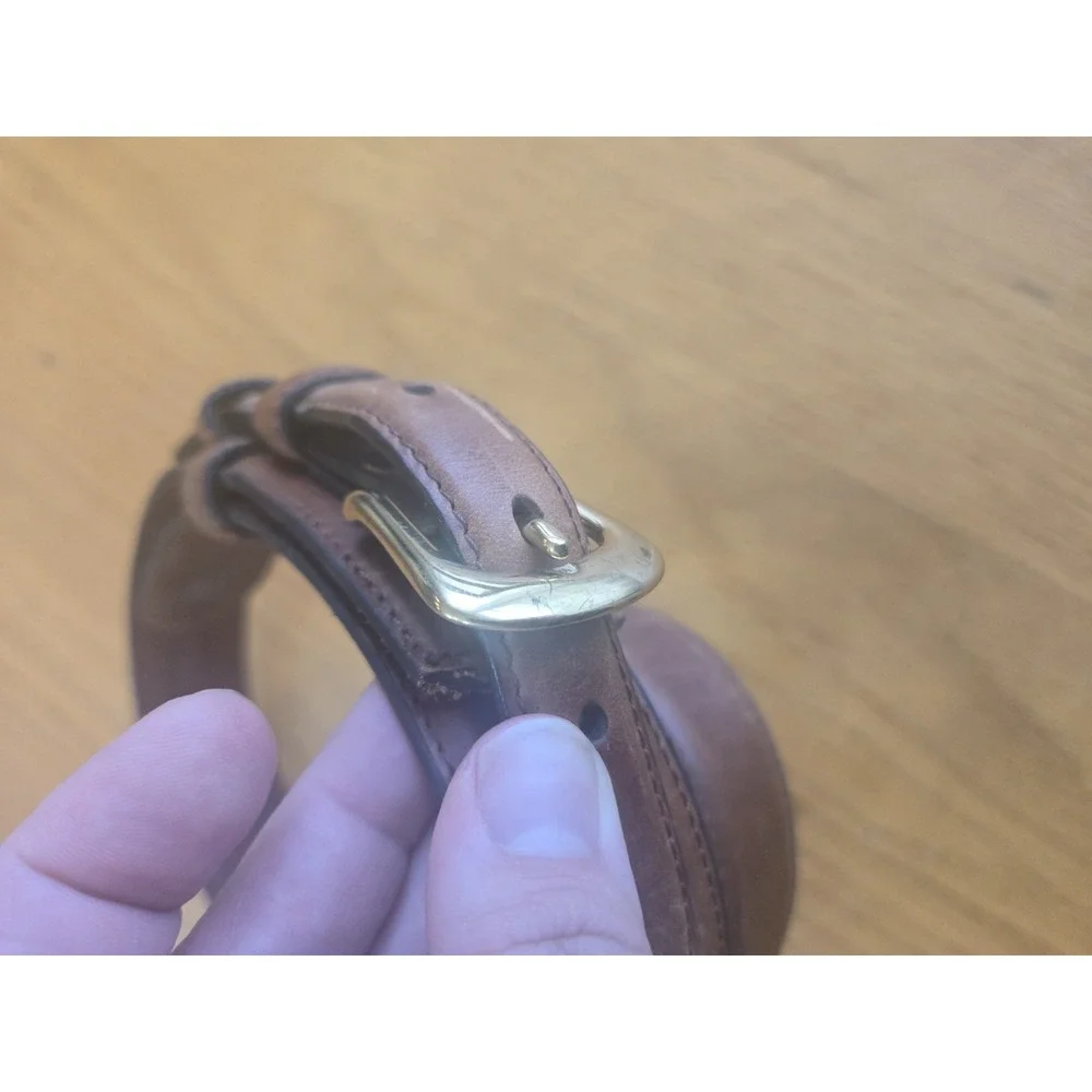 3-D Belt Co Leather Belt Brown Full Grain Cowhide Western 2058 USA Size 38